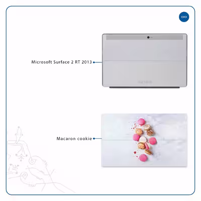 برچسب پوششی ماهوت مدل Macaron cookie مناسب برای تبلت مایکروسافت Surface 2 RT 2013