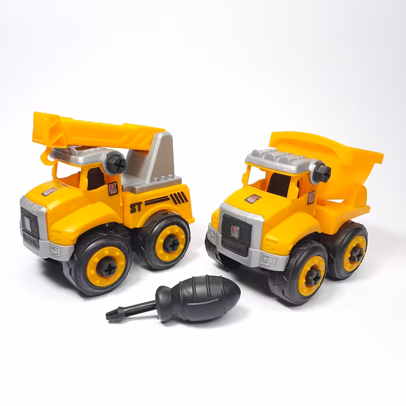 اسباب بازی مدل کامیون و جرثقیل طرح ساز و باز