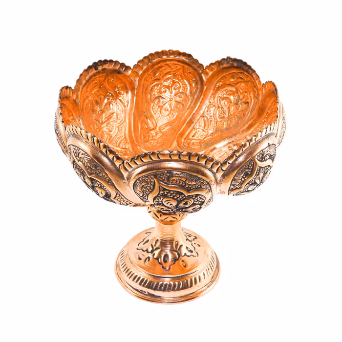 آجیل خوری قلمزنی مدل هشتگرد کد 18p17-1f4