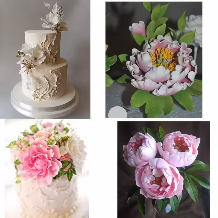 قالب به گز مدل  برگ گل پیونی مجموعه 4 عددی