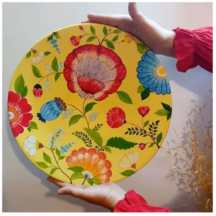 بشقاب دیوارکوب سفالی مدل بهار کد 001