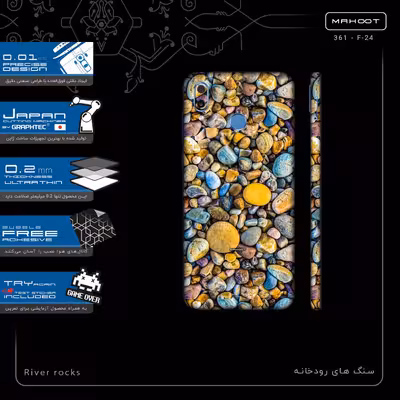 برچسب پوششی ماهوت مدل River rocks-FullSkin مناسب برای گوشی موبایل آنر Play