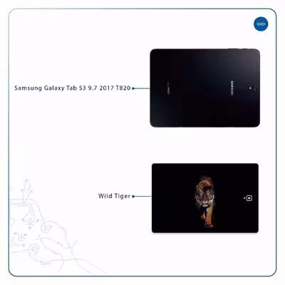 برچسب پوششی ماهوت مدل Wild Tiger مناسب برای تبلت سامسونگ Galaxy Tab S3 9.7 2017 T820