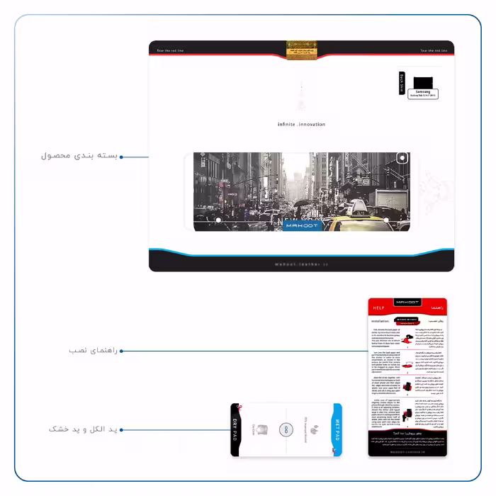 برچسب پوششی ماهوت مدل New York City مناسب برای تبلت سامسونگ Galaxy Tab S2 9.7 2015 T810