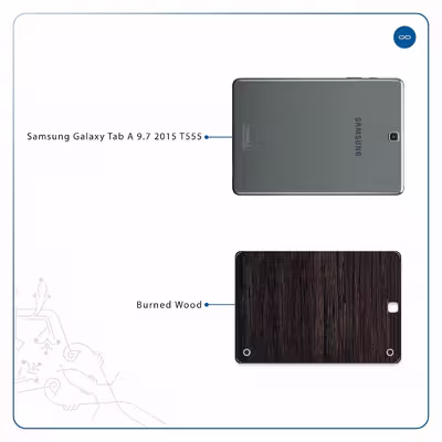 برچسب پوششی ماهوت مدل Burned Wood مناسب برای تبلت سامسونگ Galaxy Tab A 9.7 2015 T555