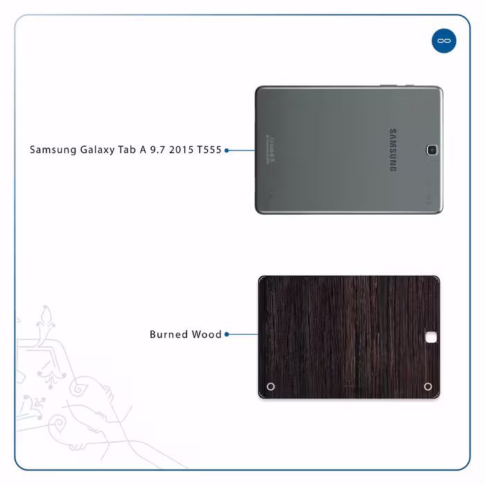 برچسب پوششی ماهوت مدل Burned Wood مناسب برای تبلت سامسونگ Galaxy Tab A 9.7 2015 T555