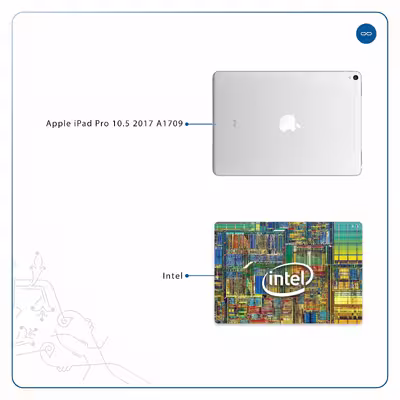 برچسب پوششی ماهوت مدل Intel Brand مناسب برای تبلت اپل iPad Pro 10.5 2017 A1709