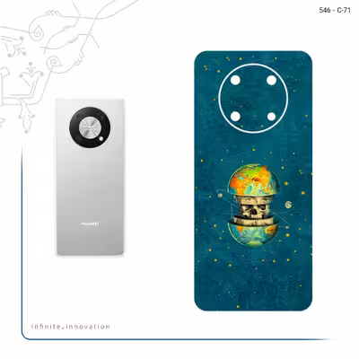 برچسب پوششی ماهوت مدل Collage of Earth Face مناسب برای گوشی موبایل هوآوی Nova Y90