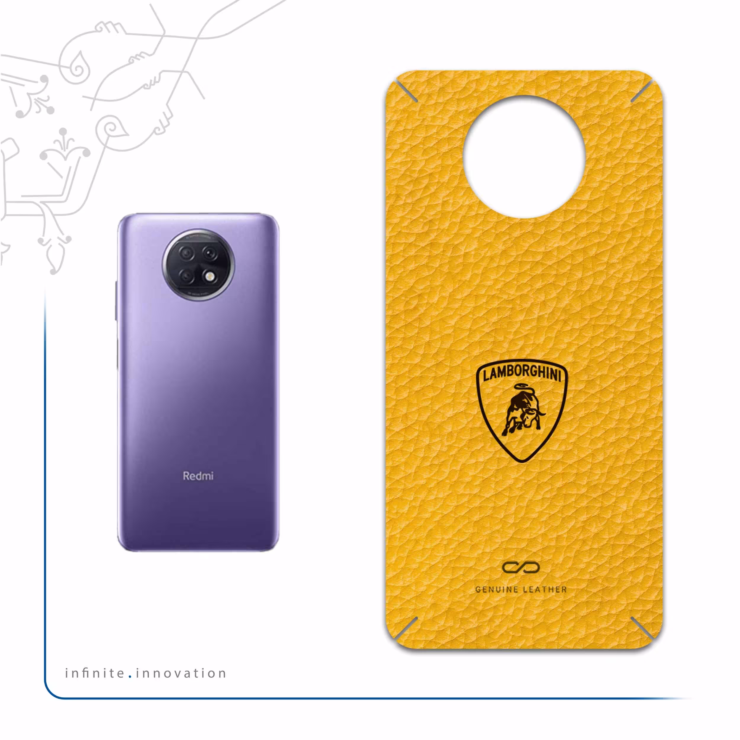 برچسب پوششی ماهوت مدل ML-LMBRGHNI مناسب برای گوشی موبایل شیائومی Redmi Note 9T