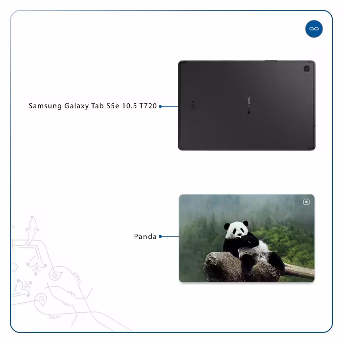 برچسب پوششی ماهوت مدل Panda مناسب برای تبلت سامسونگ Galaxy Tab S5e 10.5 2019 T720