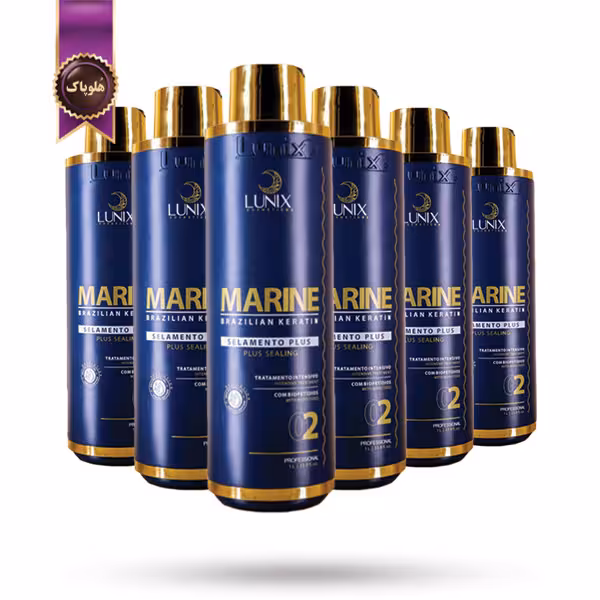 6 عدد کراتین مو مارین لونیکس Lunix marine مدل برزیلی سلامنتو پلاس brazilian Selamento Plus حجم 1 لیتر (اورجینال)