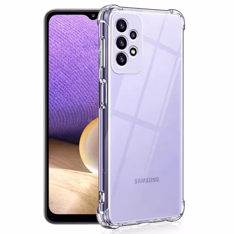 گارد شفاف ایربگ دار برای گوشی Samsung Galaxy A13 4G مدل ژله ای محافظ لنزدار