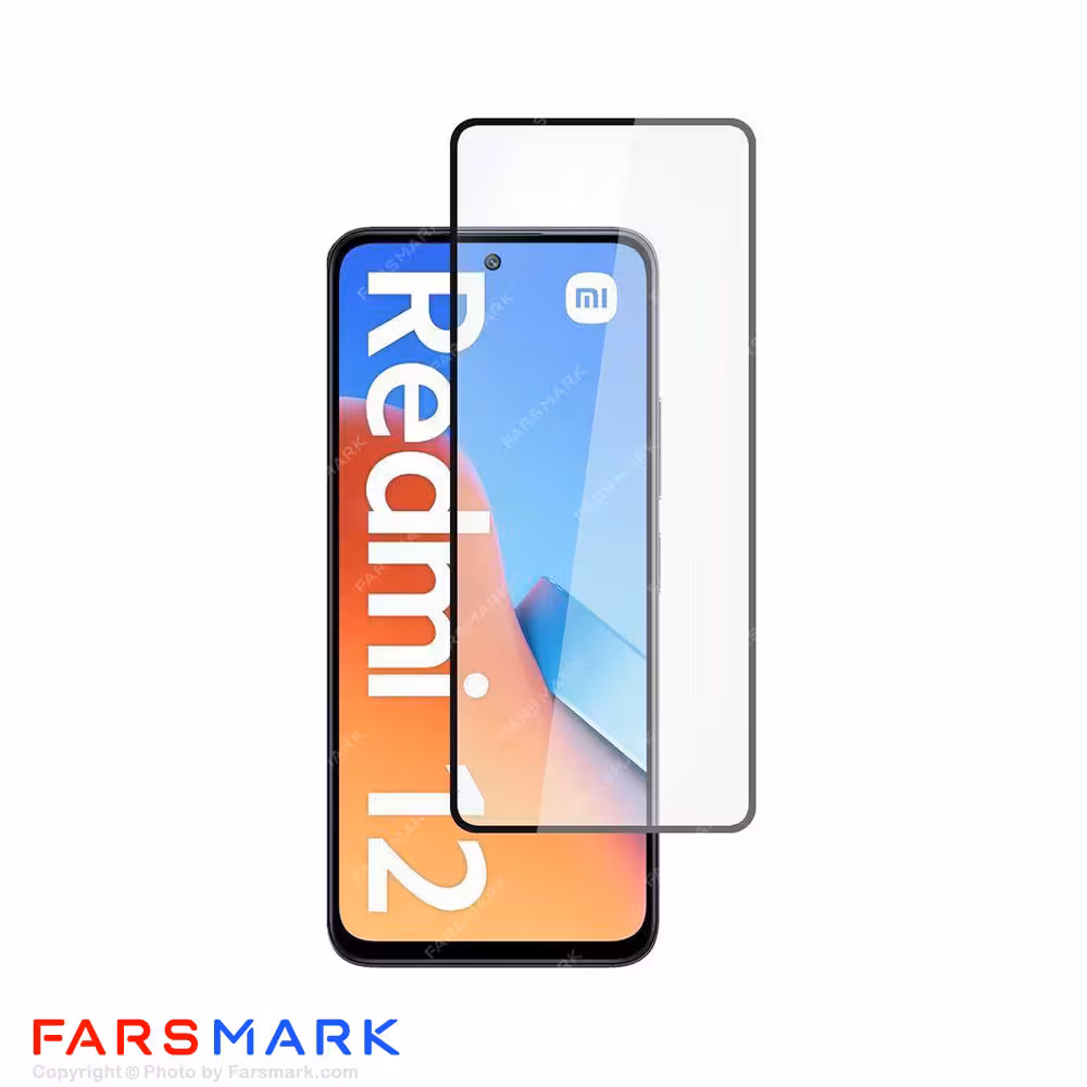 گلس فول چسب خمیده شیائومی Xiaomi Redmi 12 شفاف