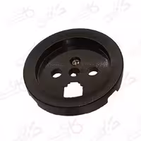 میانی پریز تلفن دوکاره مشکی اسپیناس