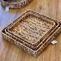 سینی حصیری ترکیه 3 تایی مربعی ACAR-022