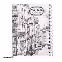 دفتر 100برگ sketch art طلقی سیبو