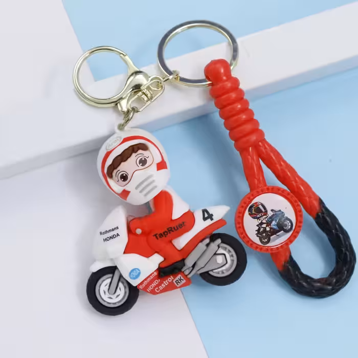 سرکلیدی سیلیکونی دختر موتور سوار قرمز 37249