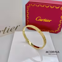 دسبتند لاو کارتیه فول نگین طلایی سایز 17 Cartier