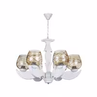 لوستر ۶ شعله چشمه نور کد G638/6-WT