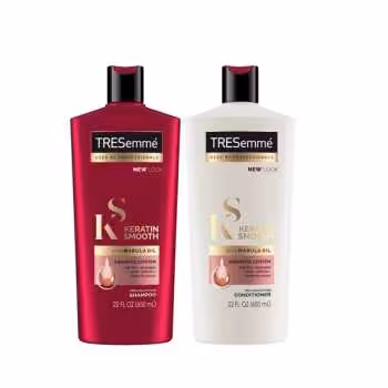 شامپو و نرم کننده مو ترزمی مدل Keratin Smooth حجم 650 میلی لیتر مجموعه دو عددی