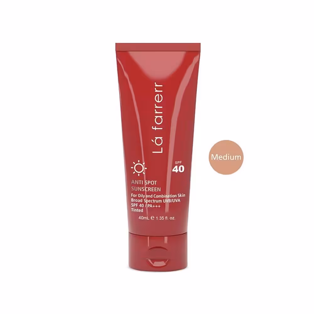 کرم ضد آفتاب رنگی SPF40 پوست چرب لافارر ضد لک | 40 میلی لیتر
