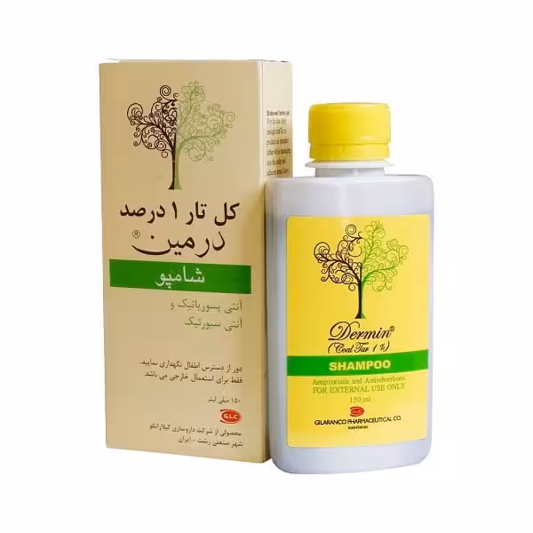 شامپو ضدشوره کل تار مدل یک درصد درمین حجم 150 میلی لیتر