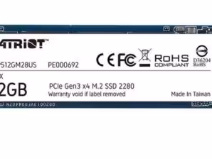 حافظه اس اس دی اینترنال پتریوت مدل P300 M.2 2280 NVMe ظرفیت 512 گیگابایت