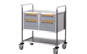 ترالی حمل دارو استیل 4 کشو