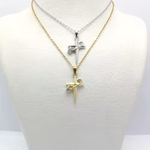 گردنبند ست صلیب زنجیر استیل کد192