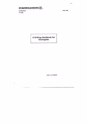 خرید و دانلود نسخه کامل کتاب ELF Aquitaine Production. A Drilling Handbook for Geologists
