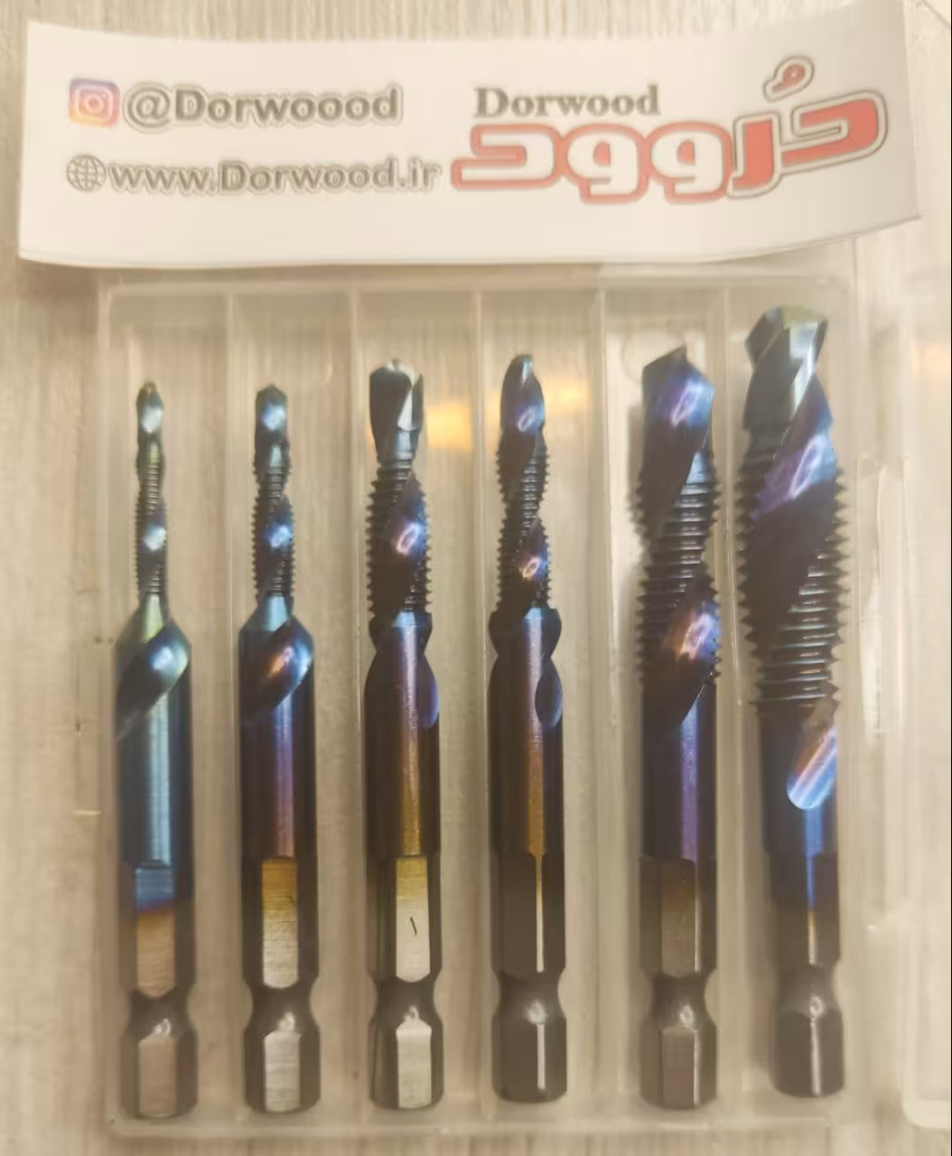 مته قلاویز آلیاژ hss کروم آبی