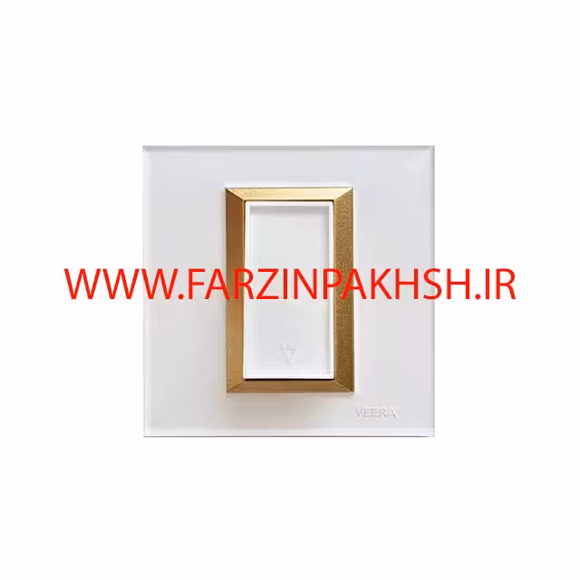 کلید و پریز توکار ویرا مدل ویراپرو اسپرت سفید زه طلایی
