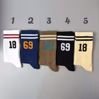 جوراب ساقدار الیت نوشته دار سری اعداد