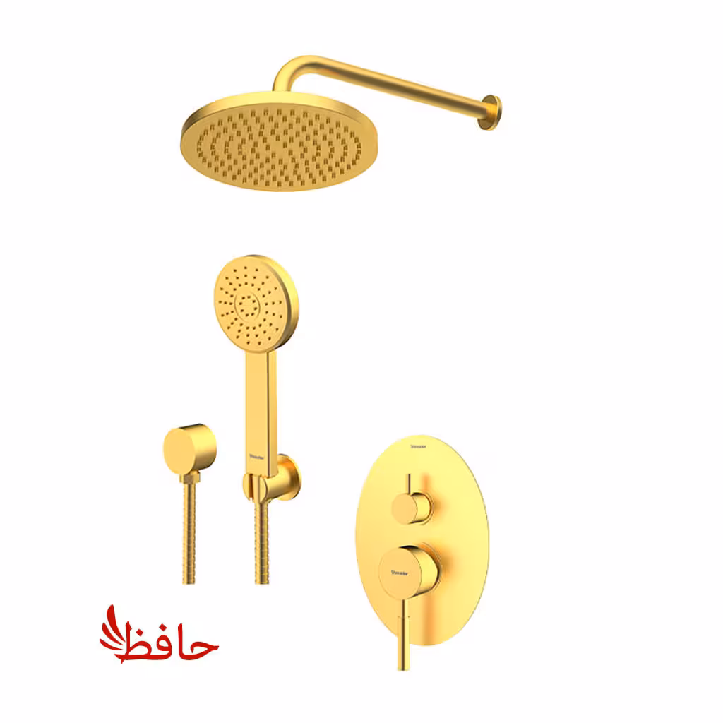 شیر حمام توکار شودر مدل روگن طلایی مات تیپ 3