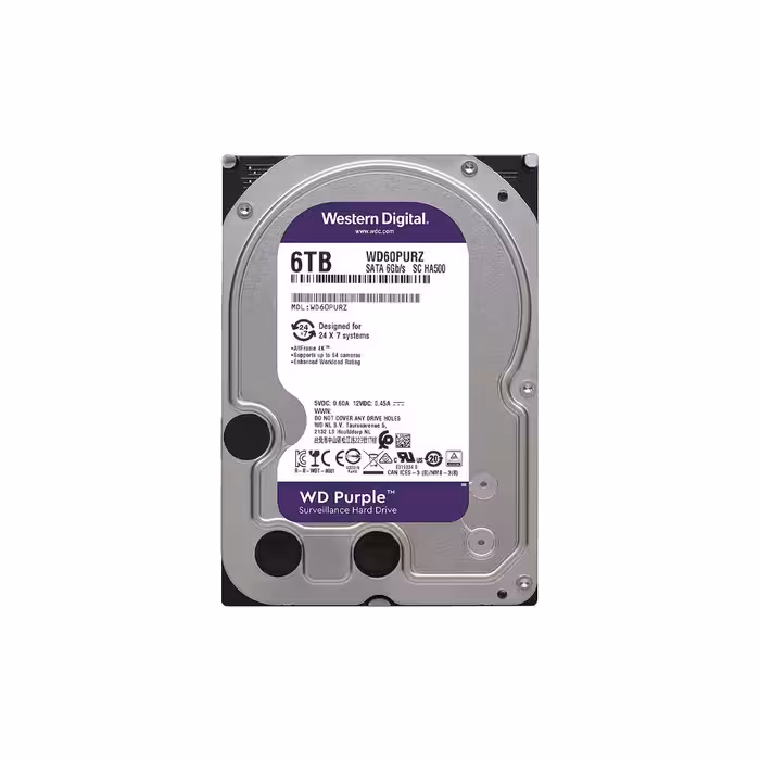 هارد اینترنال وسترن دیجیتال بنفش Purple ظرفیت 6 ترابایت