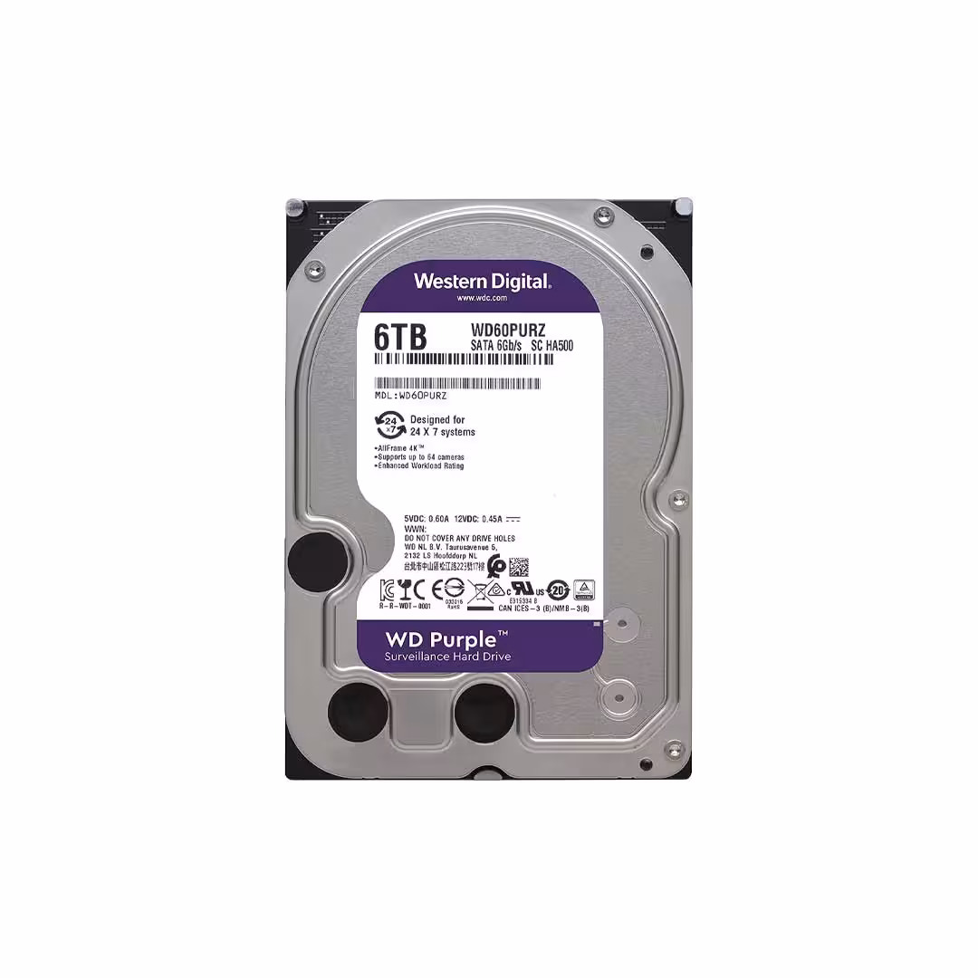 هارد اینترنال وسترن دیجیتال بنفش Purple ظرفیت 6 ترابایت