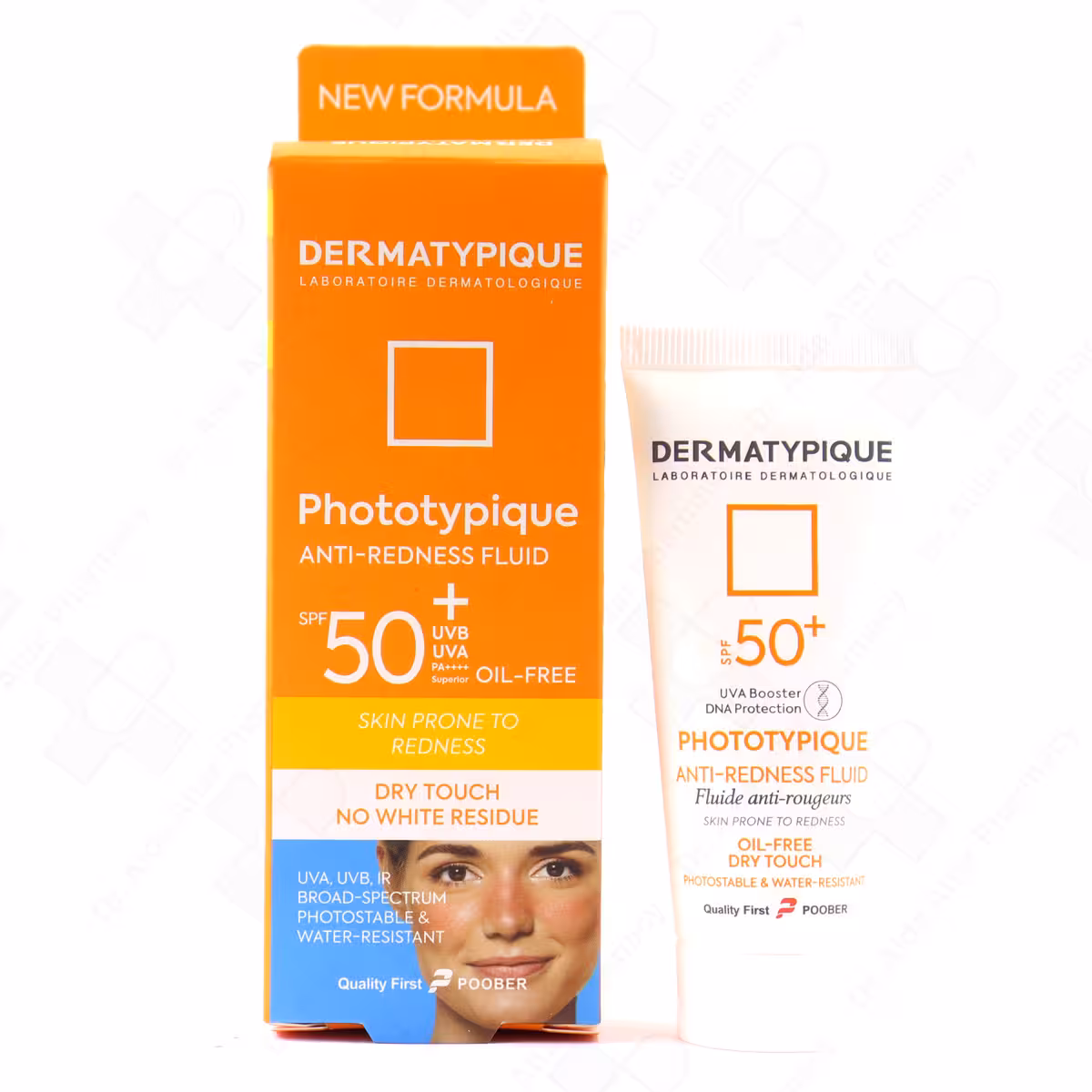فلوئید ضد آفتاب بی رنگ پوست قرمز و حساس SPF50 فتوتیپیک درماتیپیک 40 میلی لیتر