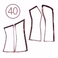 الگوی دکلته تک سایز 40
