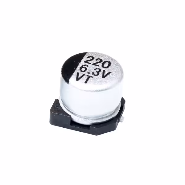 خازن SMD الکترولیت 220 میکرو فاراد 6.3 ولت