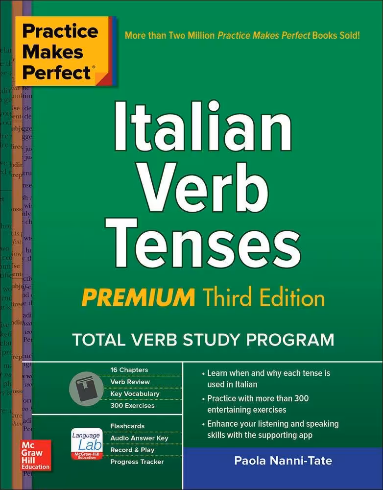 کتاب افعال ایتالیایی ایتالین ورب تنسز Practice Makes Perfect Italian Verb Tenses Premium Third Edition