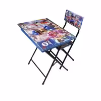 ست میز تحریر و صندلی آسایش مدل تاشو باکسدار طرح سگ های نگهبان