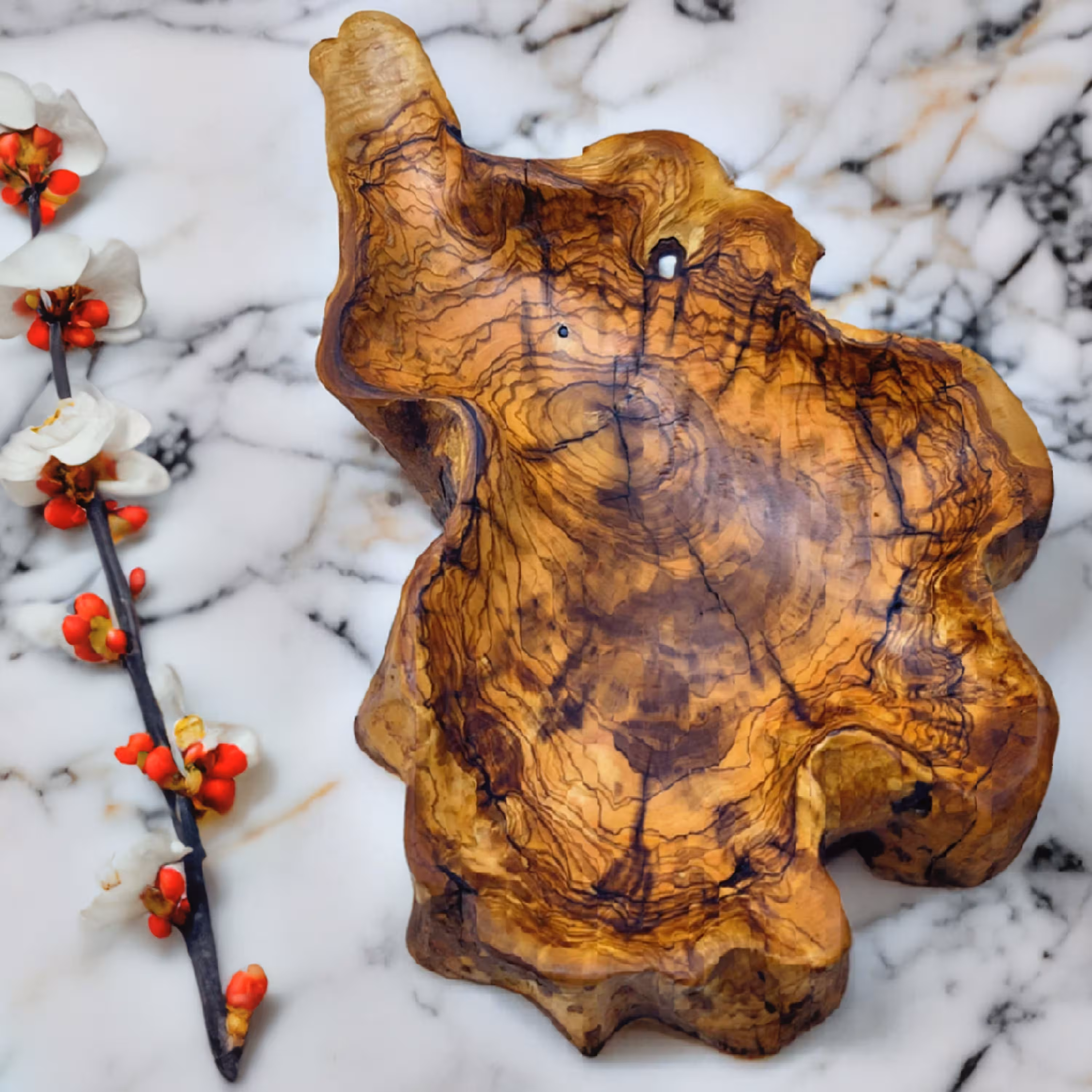 ظرف چوبی میوه خوری و شکلات خوری و شیرنی خوری و آجیل خوری روستیک 