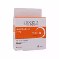صابون آنتی باکتریال گوگرد مناسب انواع پوست حجم 100 گرم بایو اسکین