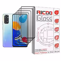 محافظ صفحه نمایش ریکو مدل Ricoo Glass MIX004 مناسب برای گوشی موبایل شیائومی Redmi Note 11 بسته چهار عددی
