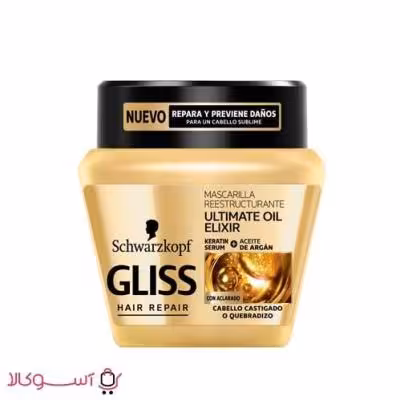 ماسک مو ترمیم کننده گلیس مدل ultimate oil elixir حجم 300 میل