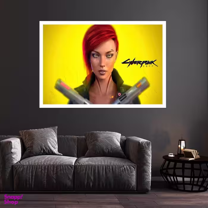تابلو بکلیت طرح بازی Cyberpunk 2077 مدل قاب شاسی W-s8789