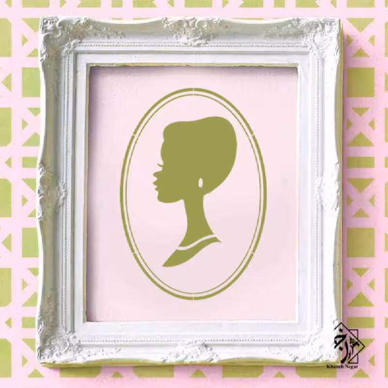 شابلون دیواری نیمرخ کد 119