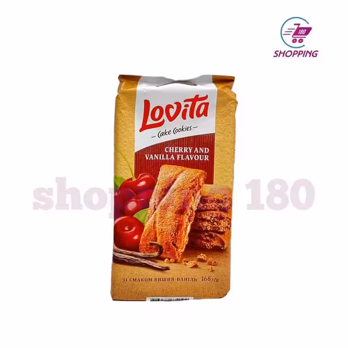 کیک کوکی لاویتا با مغز آلبالو وانیل