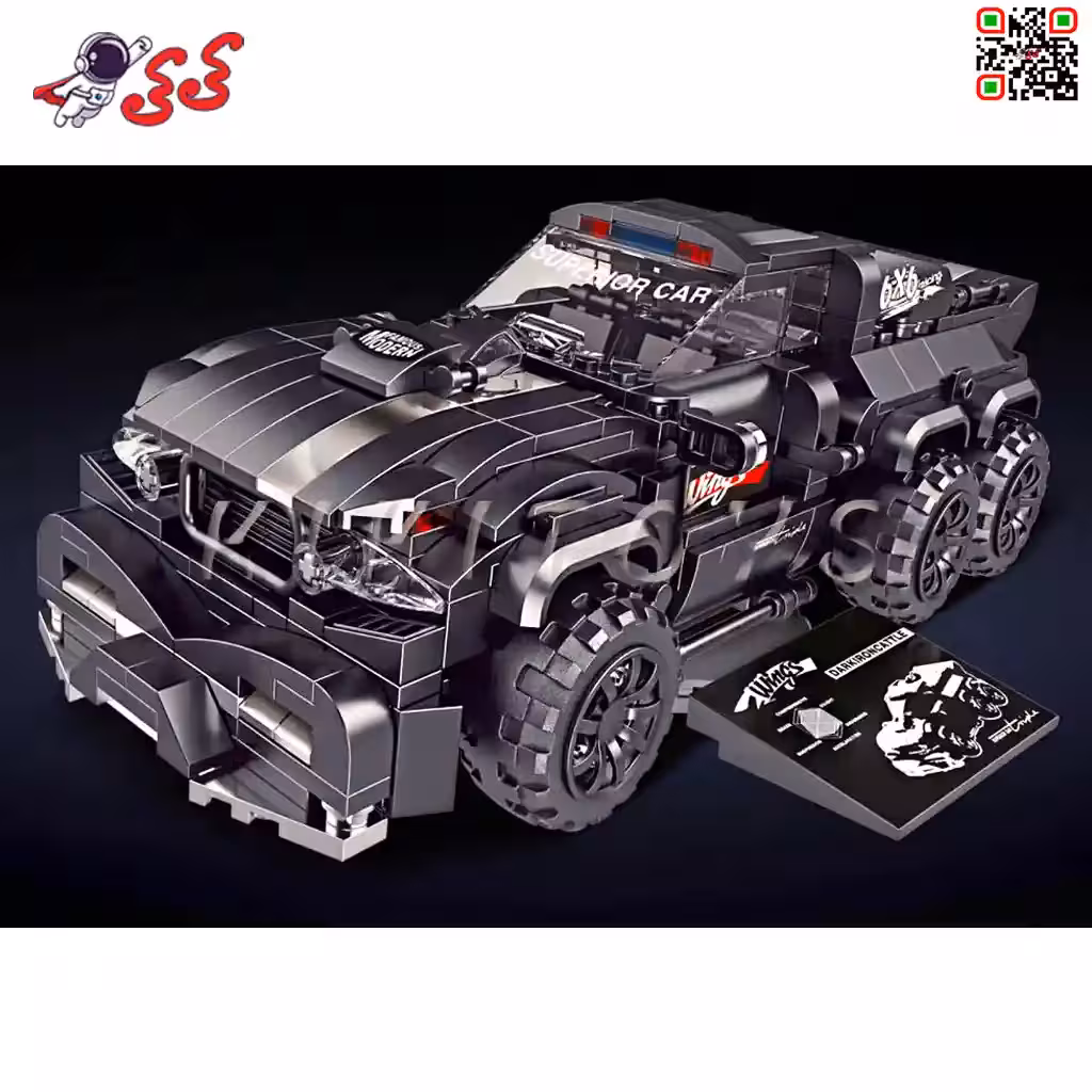 لگو تکنیک ماشین مسابقه درگ فول تقویت 6 چرخ برند دکول BRICK COOL KC004