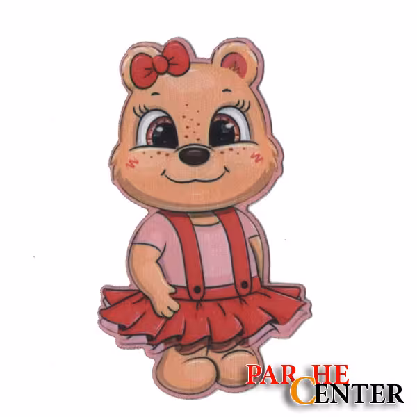 استیکر اتویی لباس مدل دختر خرسی